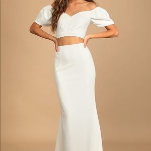 Lulu’s Off-the-Should Two-Piece Maxi Dress
